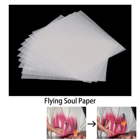 5 יחידות נייר שמרחף באוויר כשנשרף