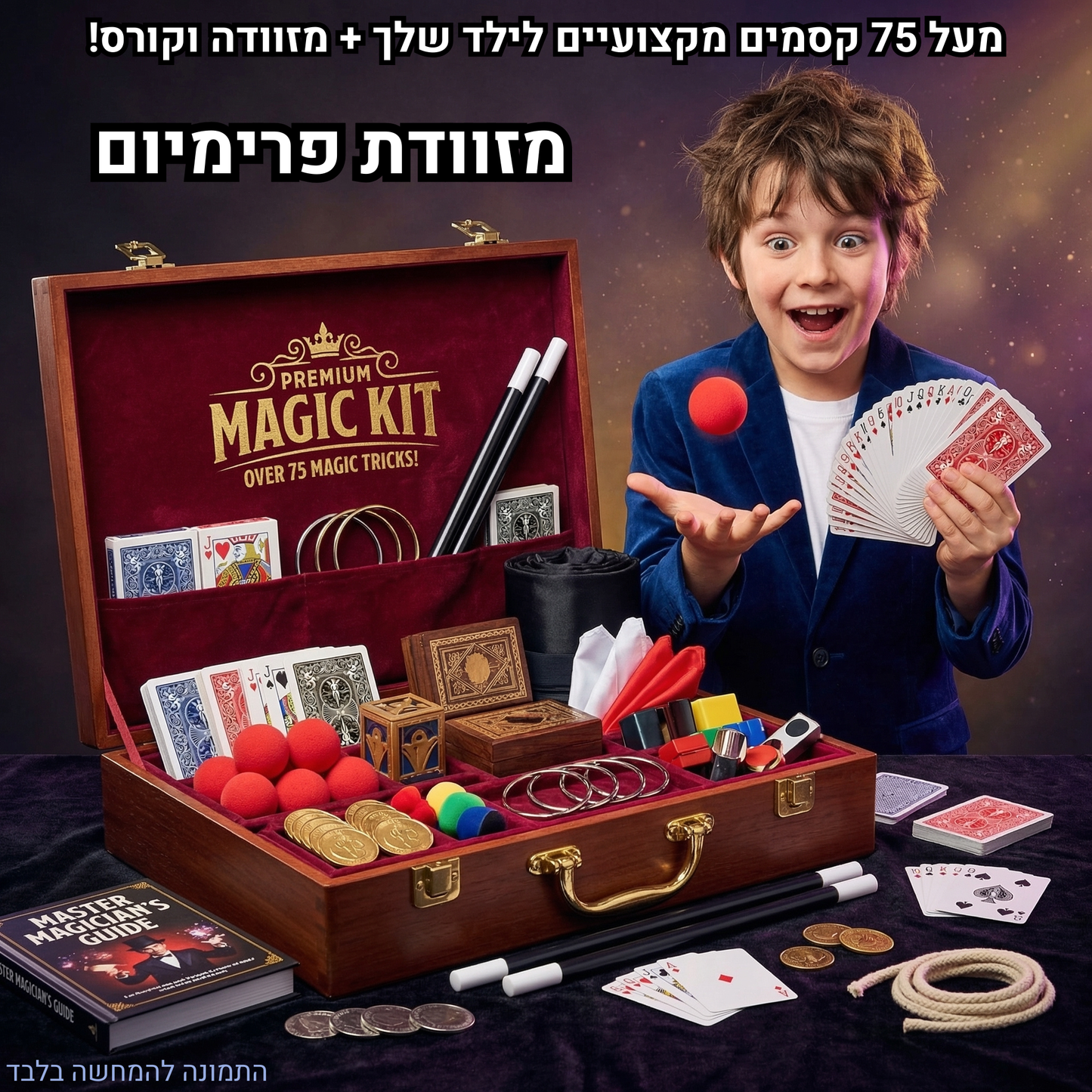 מזוודת ילדים פרימיום - מעל 75 קסמים מטורפים לילד שלך!