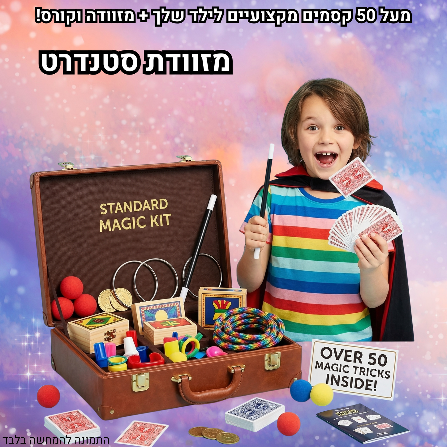 מזוודת ילדים סטנדרט - מעל 50 קסמים מטורפים לילד שלך!