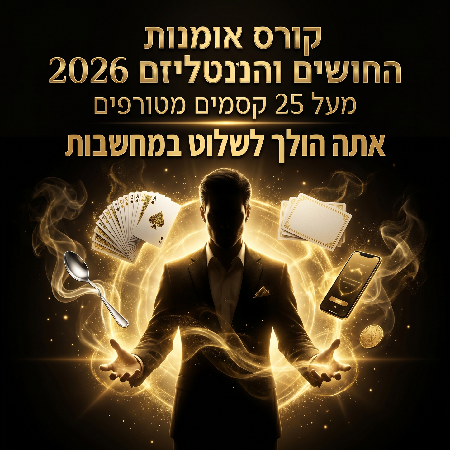 קורס אומנות החושים והמנטליזם הדיגיטלי 2026 - הקורס המעודכן ביותר והמטורף ביותר